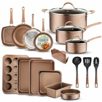 NutriChef 20-Piece Nonstick Kitchen Cookware Set