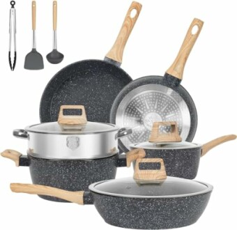 SODAY 12pcs Pots and Pans Set