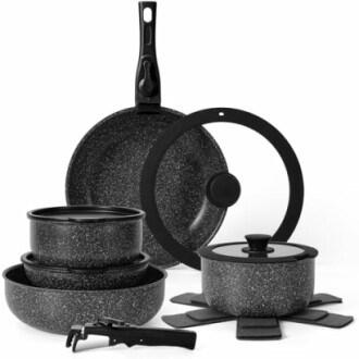 15Pcs Pots and Pans Set Non Stick